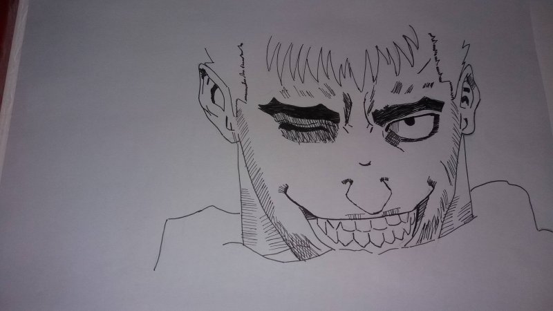 Гатс Берсерк карандашом