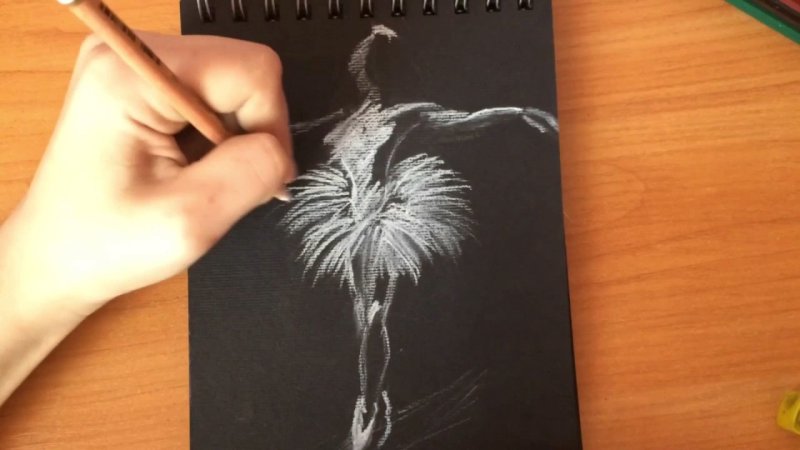 Рисование на черных листах