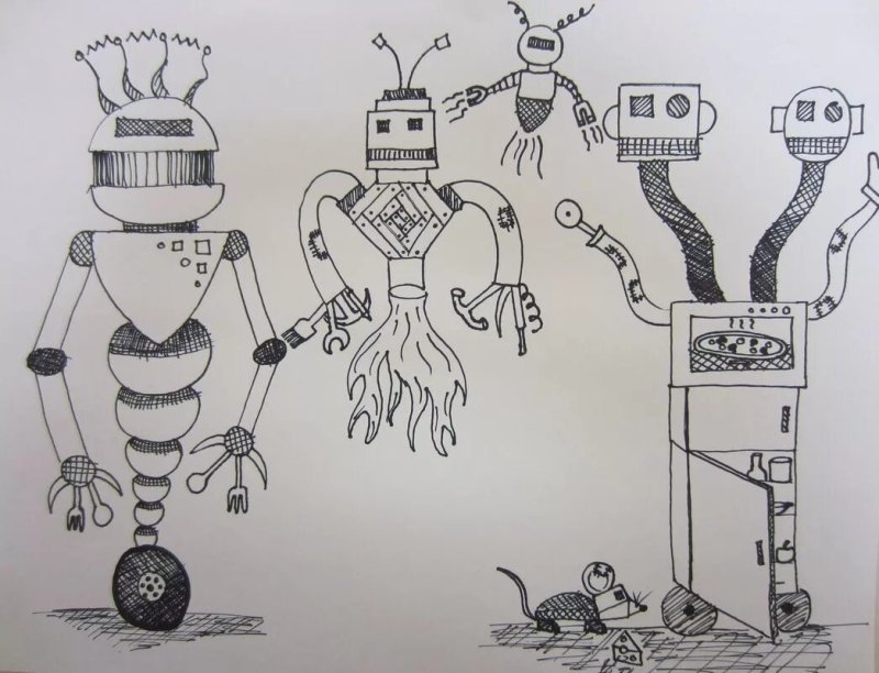 робот будущего рисунок