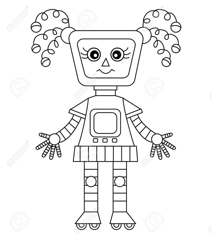 робот рисунок для детей