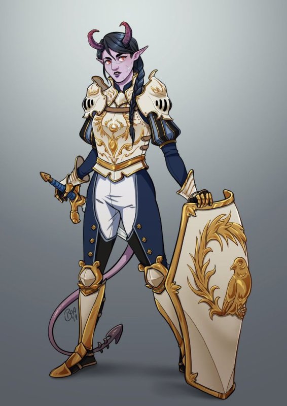 Holy Tiefling Paladin female