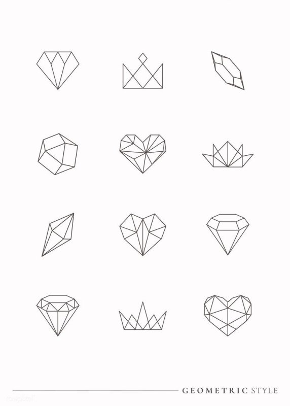 Маленькие тату эскизы геометрические