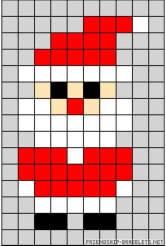 рисунки по клеточкам новогодние