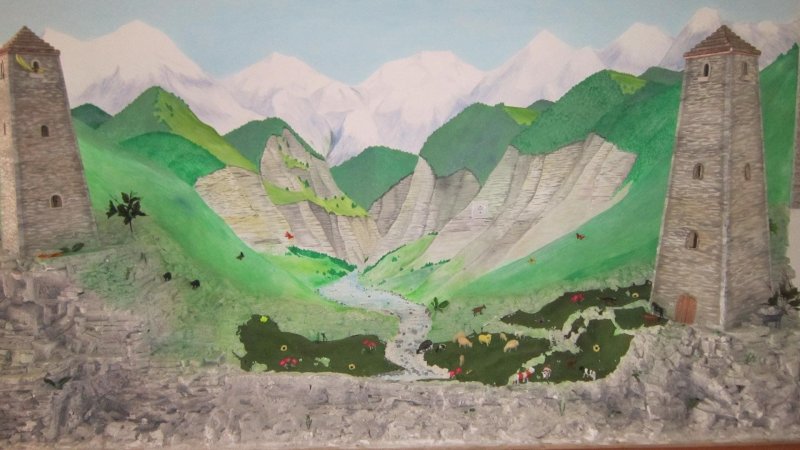 Вайнахская башня рисунок