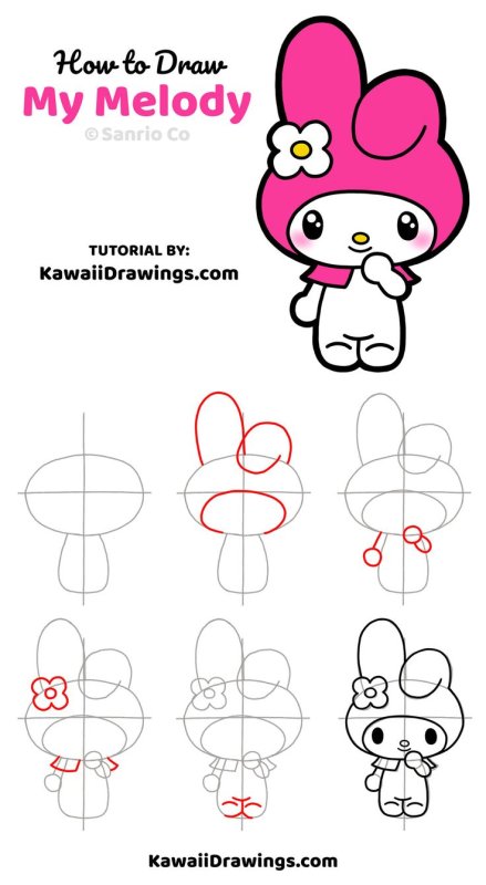 Рисунки hello Kitty для срисовки