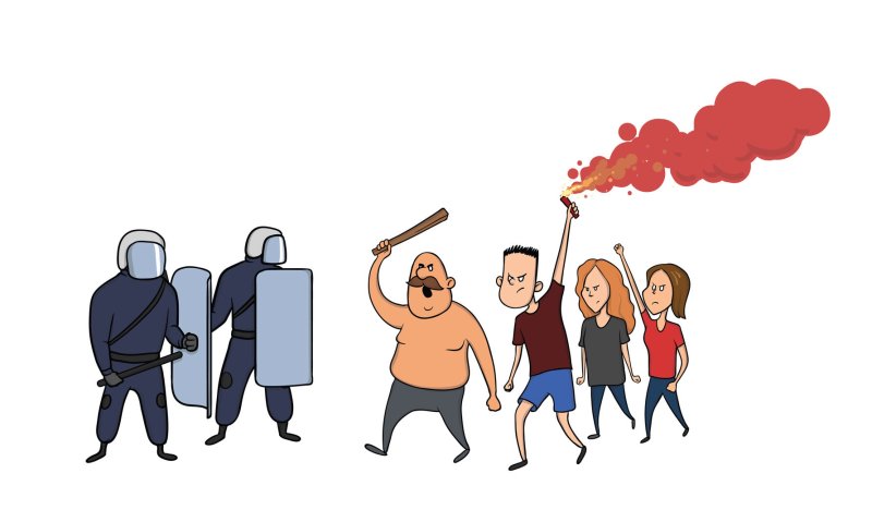 Митинг рисунок