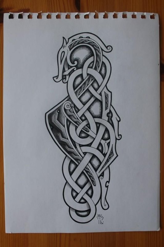 Дракон Celtic Knotwork