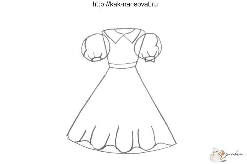Платье рисунок карандашом