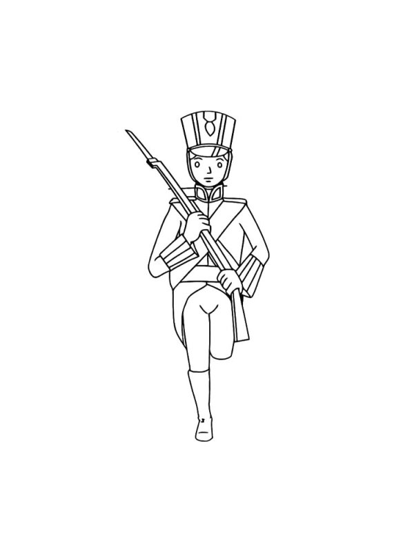 стойкий оловянный солдатик рисунок для детей