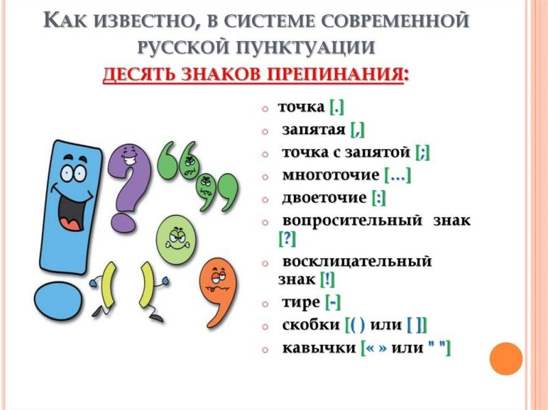 Пунктуация знаки препинания
