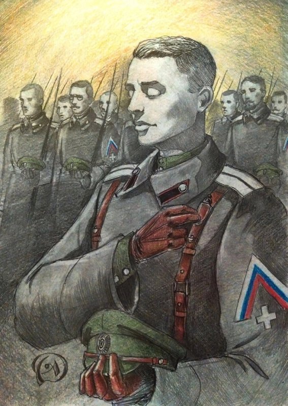 Белая армия арт Дмитрий Альшаев