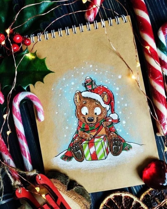 Идеи для рисунков на новый год