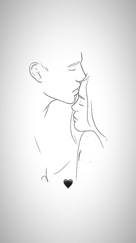 Влюбленные рисунок карандашом
