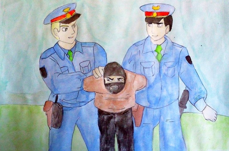 Полицейский рисунок