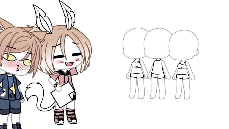 Gacha Life белые персонажи
