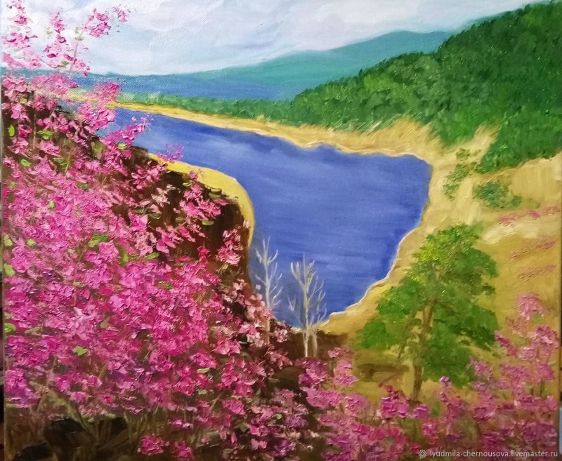 Картина с багульником