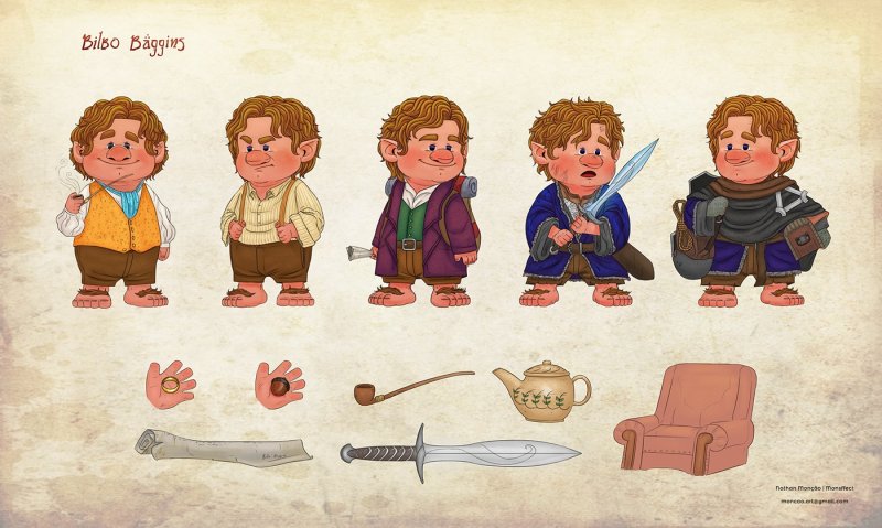 Рисунок Бильбо Бэггинса