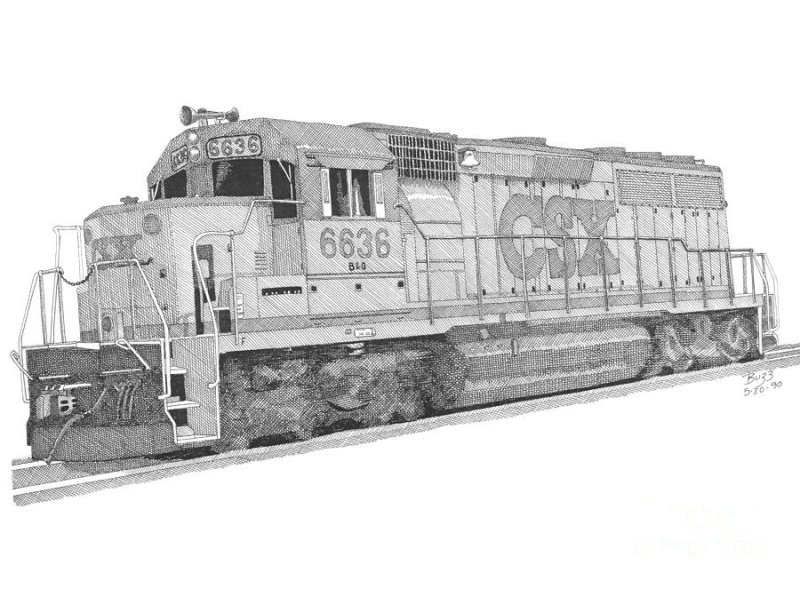 EMD sd40-2 чертеж