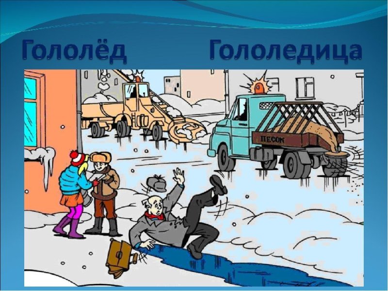Детские рисунки на тему гололед
