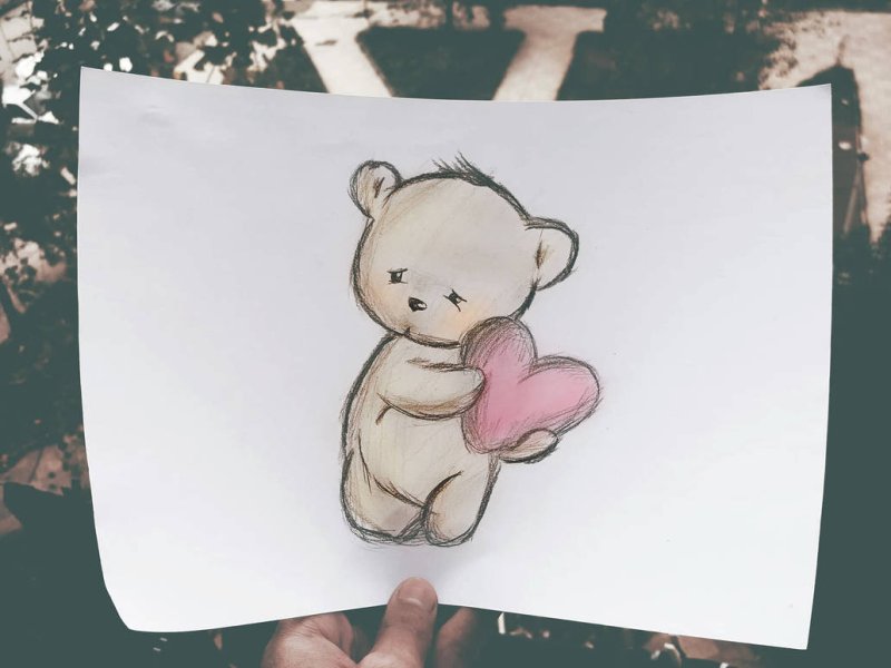 Мишка рисунок