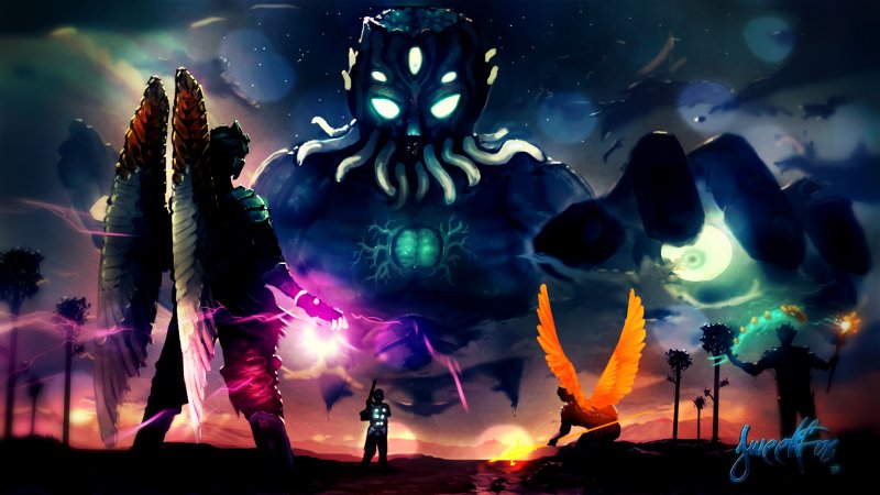 Terraria лунный Лорд арт