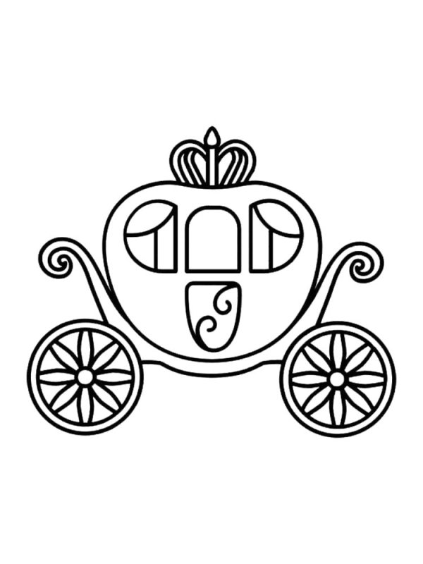 Карета раскраска
