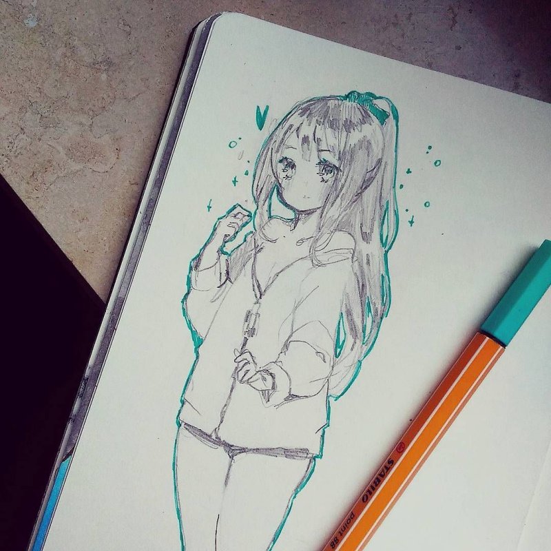Рисунки для скетчбука аниме