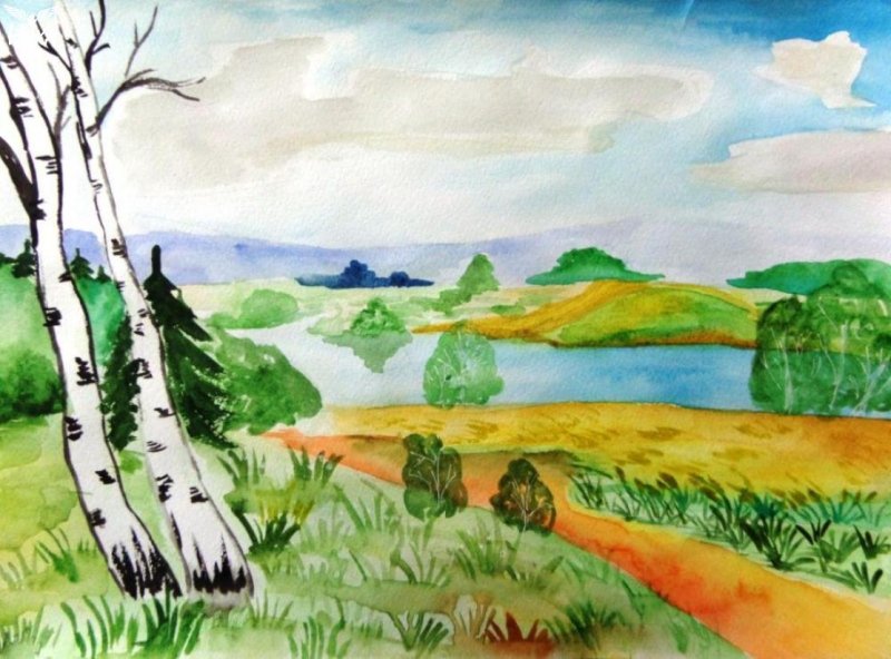 Пейзаж рисунок