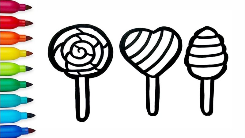 раскраска леденец