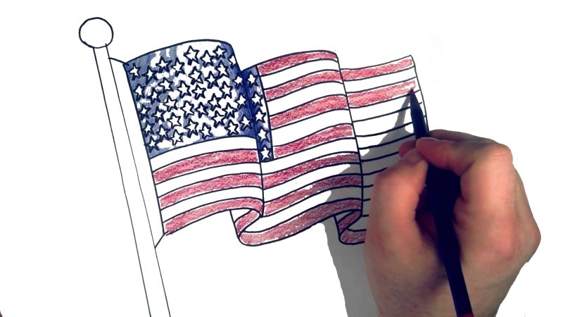 Флаг США рисунок