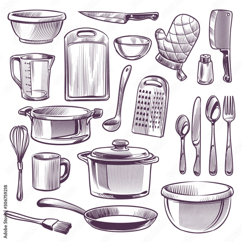 Кухонные приборы для рисования