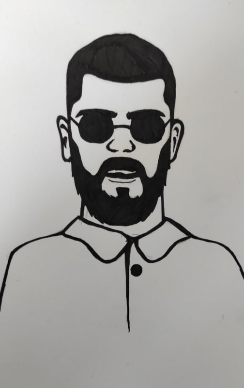 Мияги портрет чб