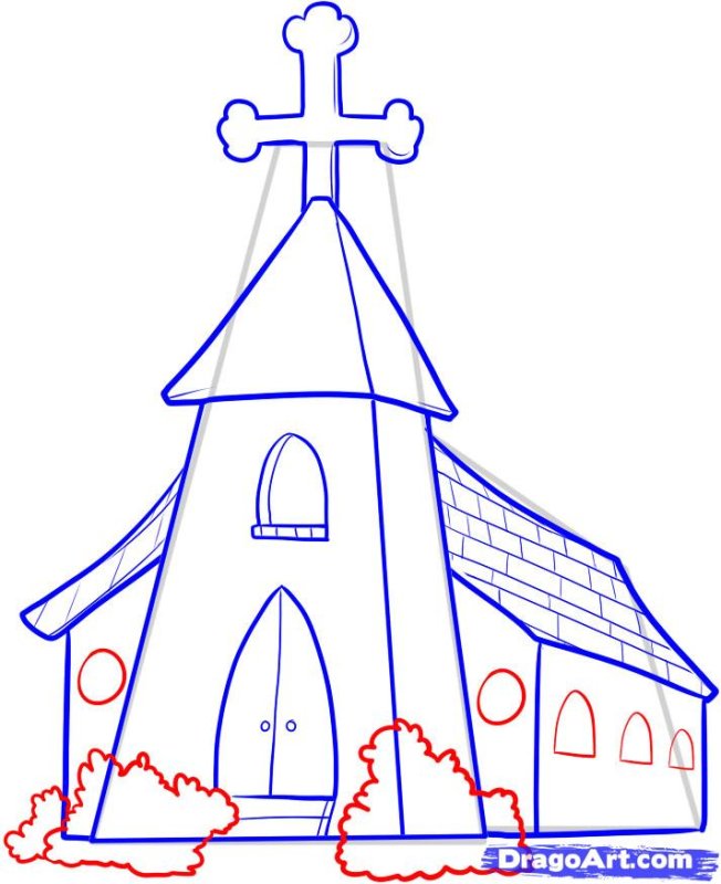 Храм рисунок