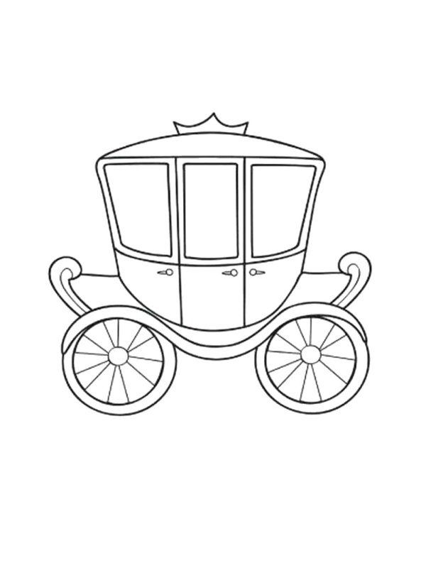 Карета раскраска для детей