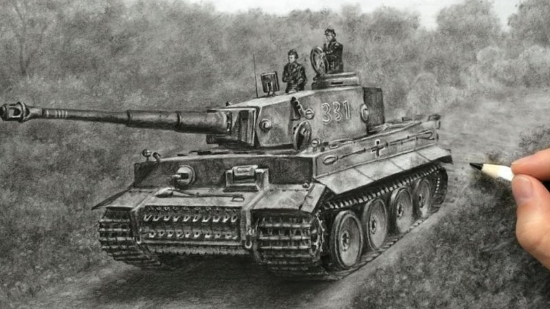 Рисунок танка тигр 2