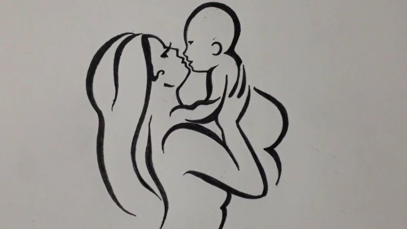 Рисунки на день матери легкие