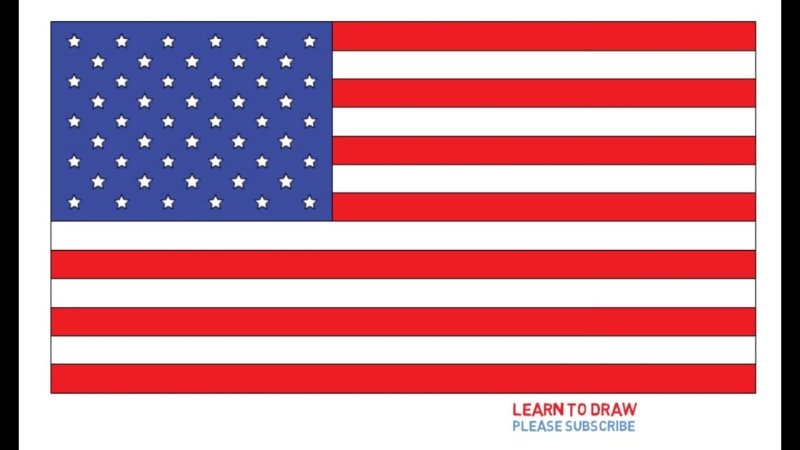 Флаг США раскраска