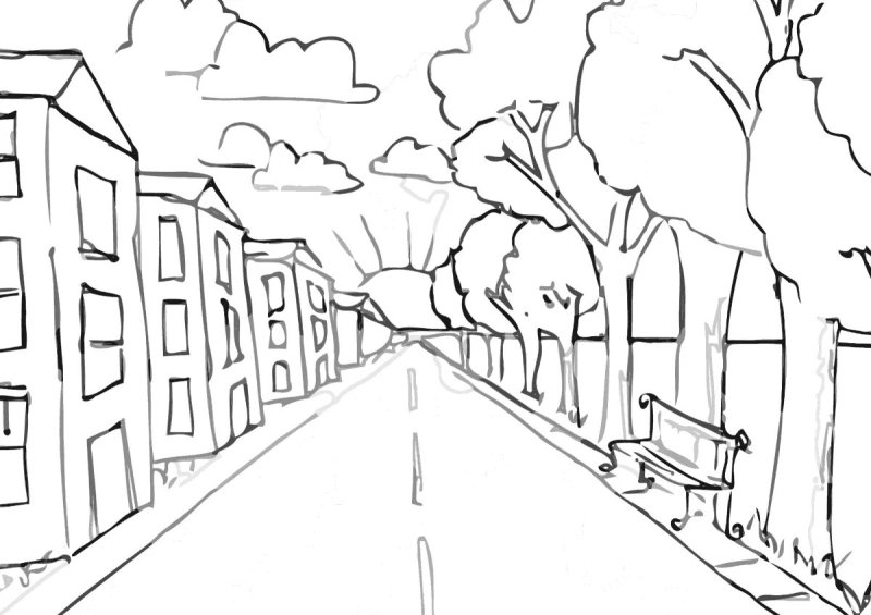 Наброски городского пейзажа