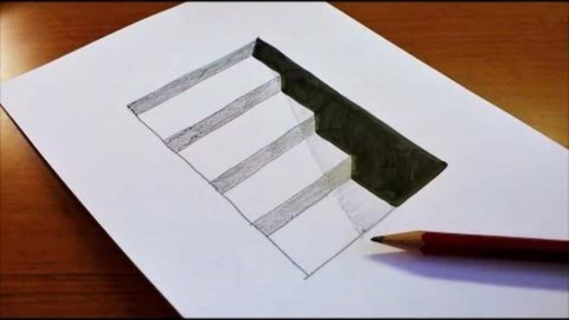 Оптические иллюзии карандашом