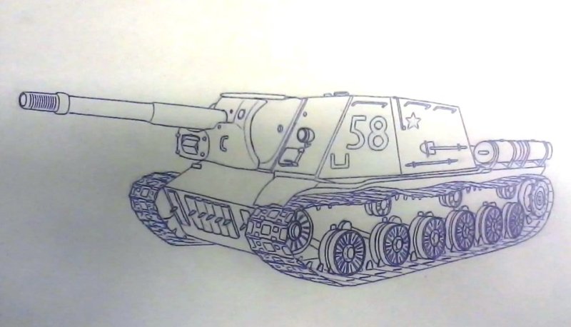 ИСУ-152, Су-152, ИСУ-152 сбоку