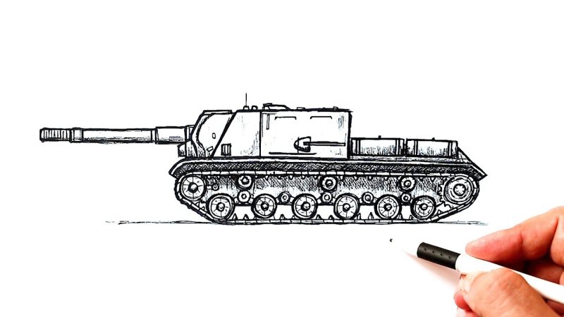 Рисунок танка ИСУ 152