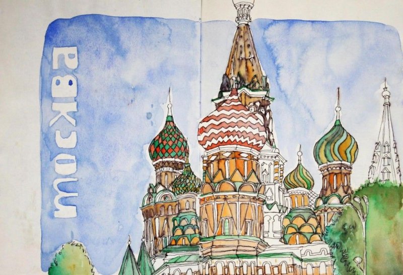 Москва рисунок для детей