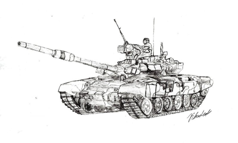 Раскраска т-90мс