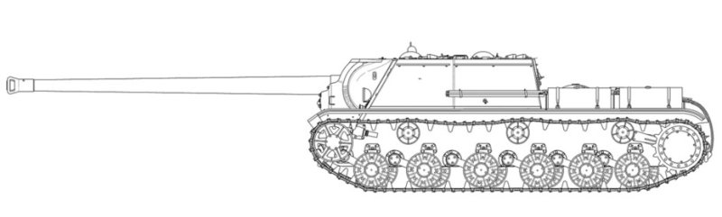 Нарисовать танк ИСУ 152