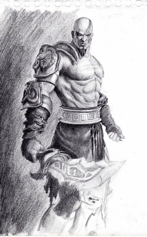 God of War Кратос скетч