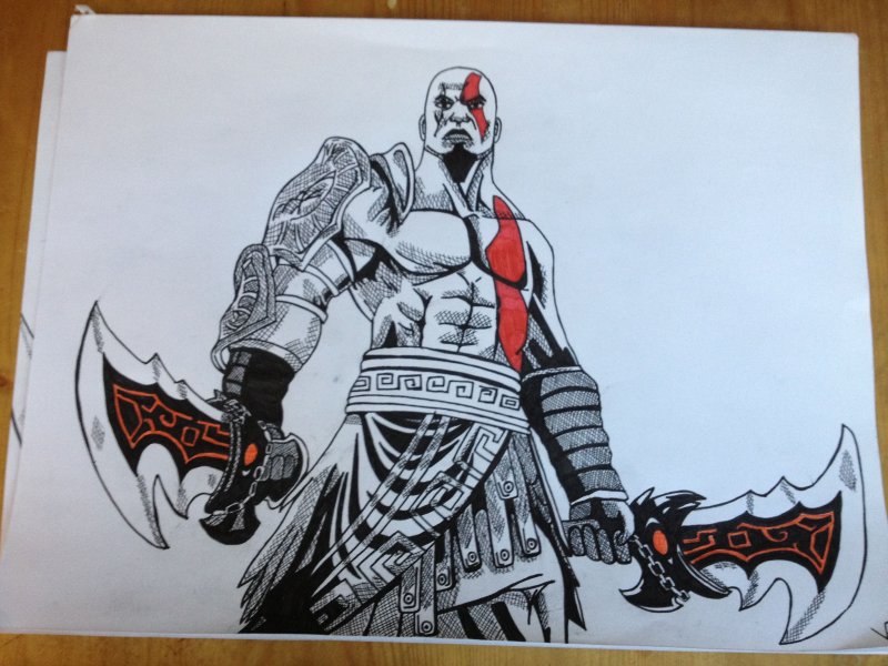 God of War Кратос скетч