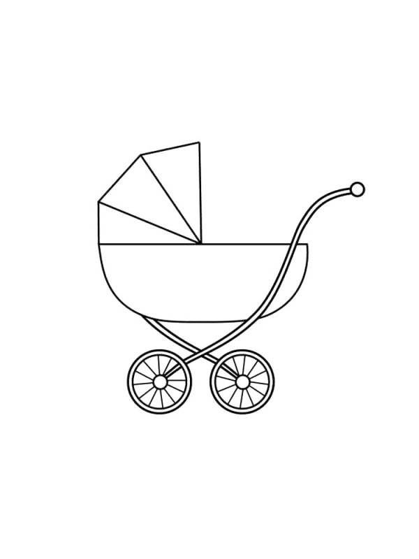 Раскраска коляска