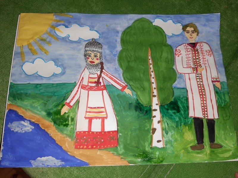 Чувашский национальный костюм детский рисунок