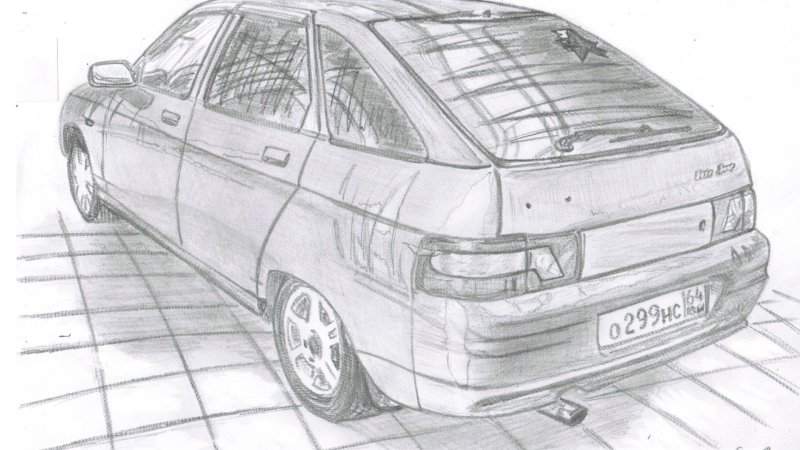 Раскраски Лада ВАЗ 2114