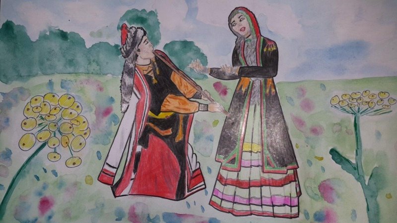 Башкирский праздник рисунок